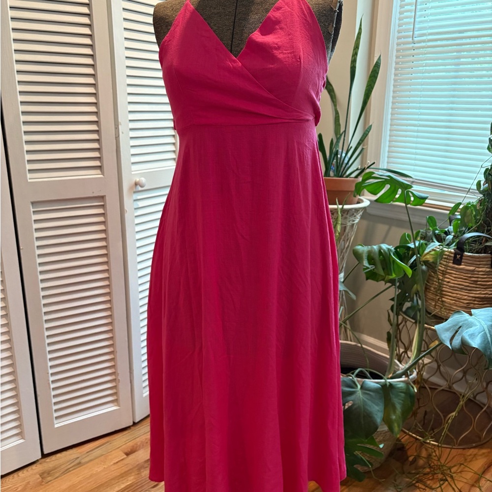Pink Linen Summer Dress